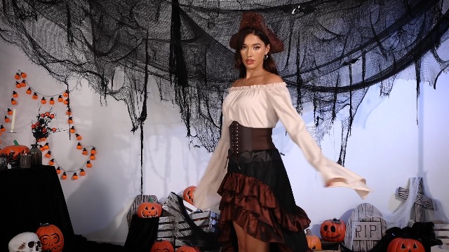 3996 Women’s Elastic Costume Waist Belt Lace-up Tied Waspie Halloween Women Corset Belt Patent Leather Tied Waspie Belt Vintage  main image 3