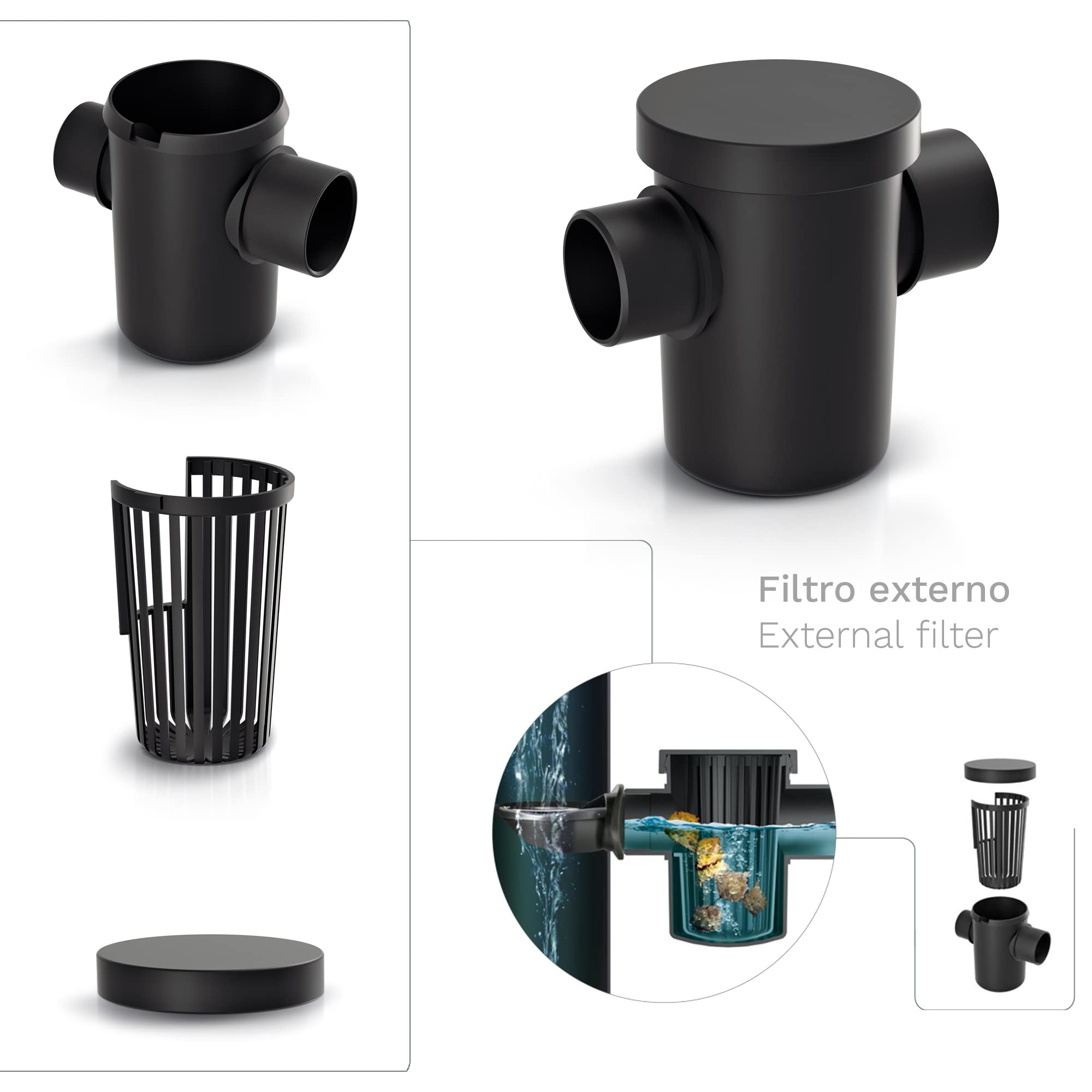 Barril de captación de agua aqua tower 350l., dimensiones (mm) 775x383x1350 + Set de accesorios icanset7