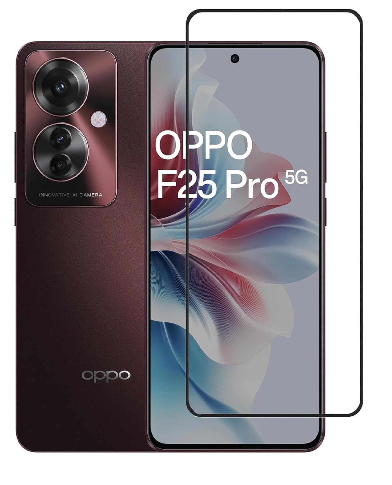 RODMED HD Tempered Glass Screen Protector Compatible For Oppo F25 Pro 5G With Edge-To-Edge Protector Coverage And Easy Installation Kit