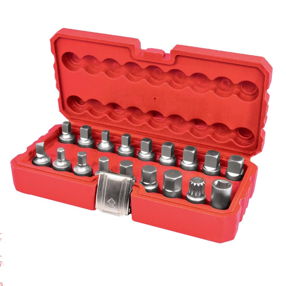 coffret 18 embouts de vidange - carré 3/8"