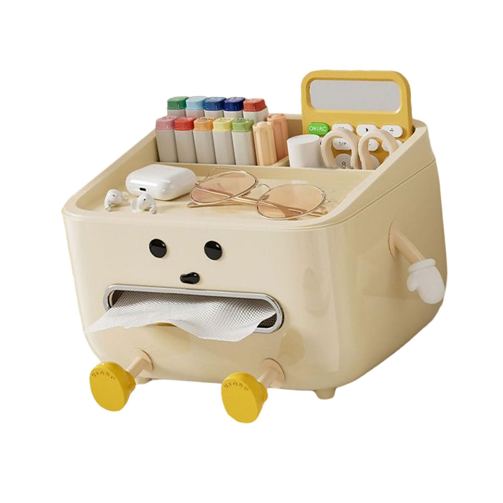 Tissue Box and Organizers Holder for Home Sturdy Tissue Box with Integrated Storage for Small Items Luxurious Storage Organizers