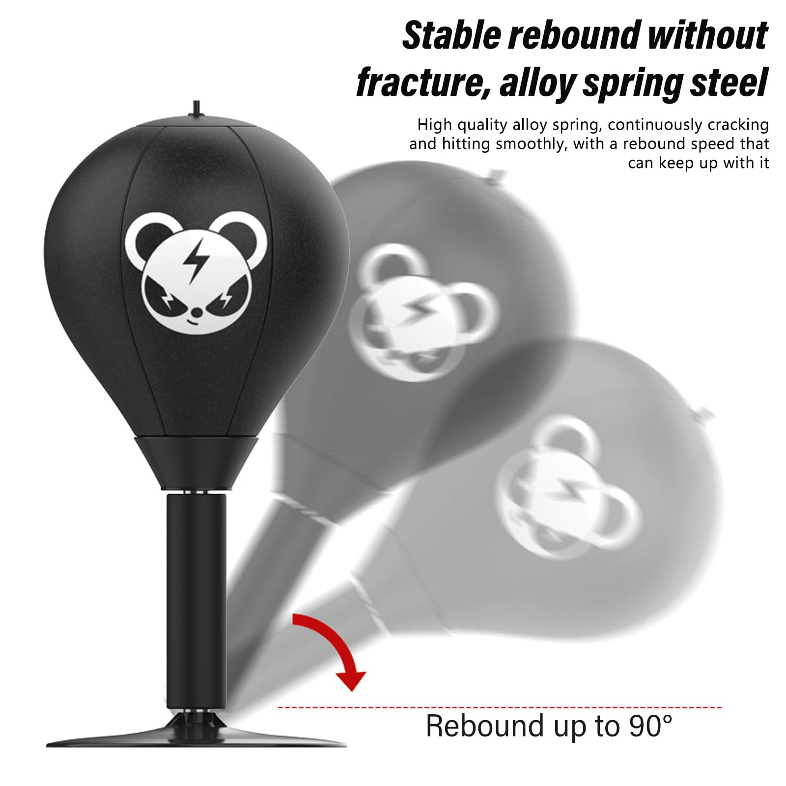 Sacco da boxe da scrivania antistress Punching ball con ventosa Pungiball da tavolo per adulti e bambini Gadget da scrivania per alleviare lo stress Punching ball da scrivania