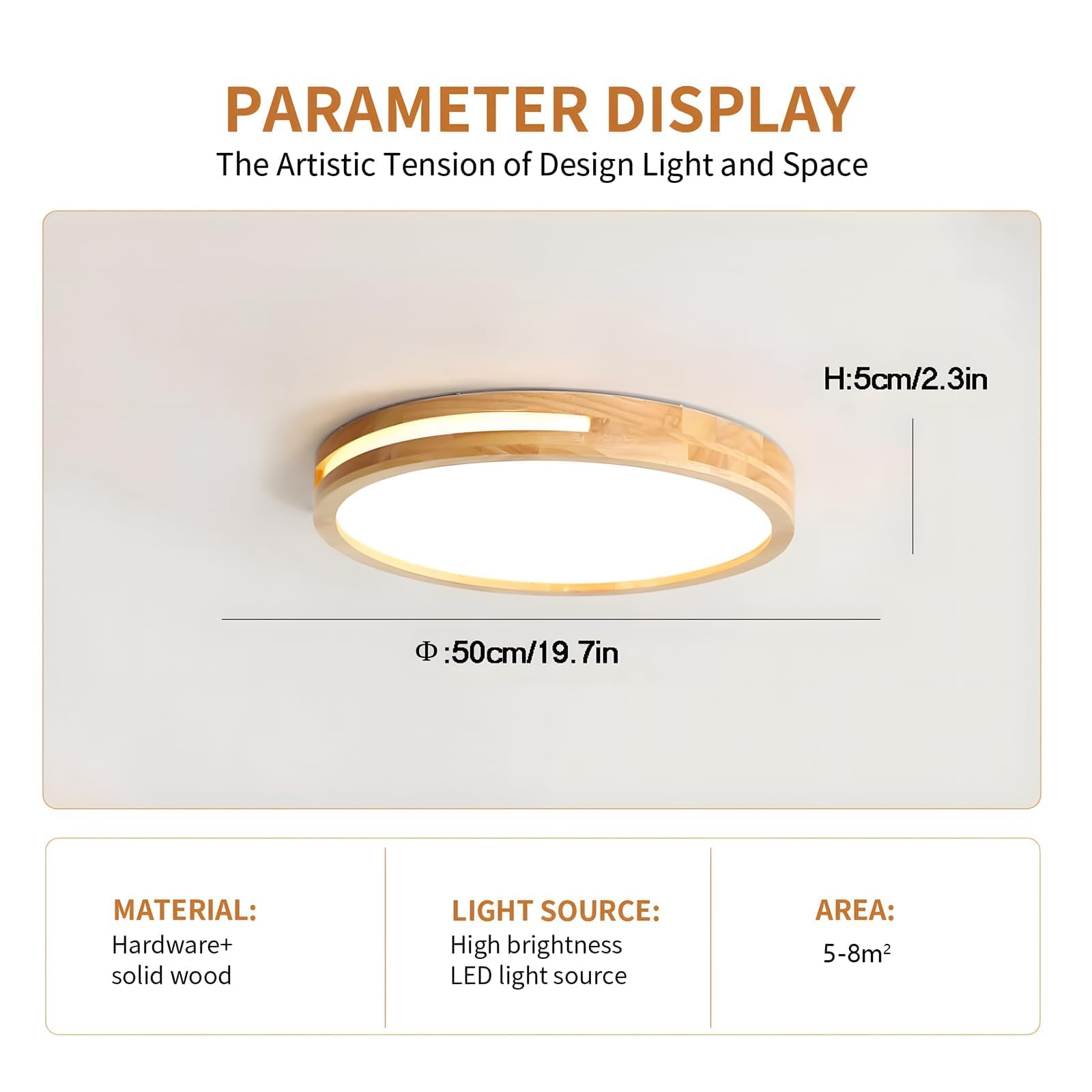 LED-Deckenleuchte aus Holz, Warmweiß 3000K 1620lm 18W, Ø30cm Runde Deckenleuchte aus Holz, Aushöhlen Design Auf Zwei Seiten, Schlafzimmer Wohnzimmer Kinderzimmer (NICHT Dimmbar)