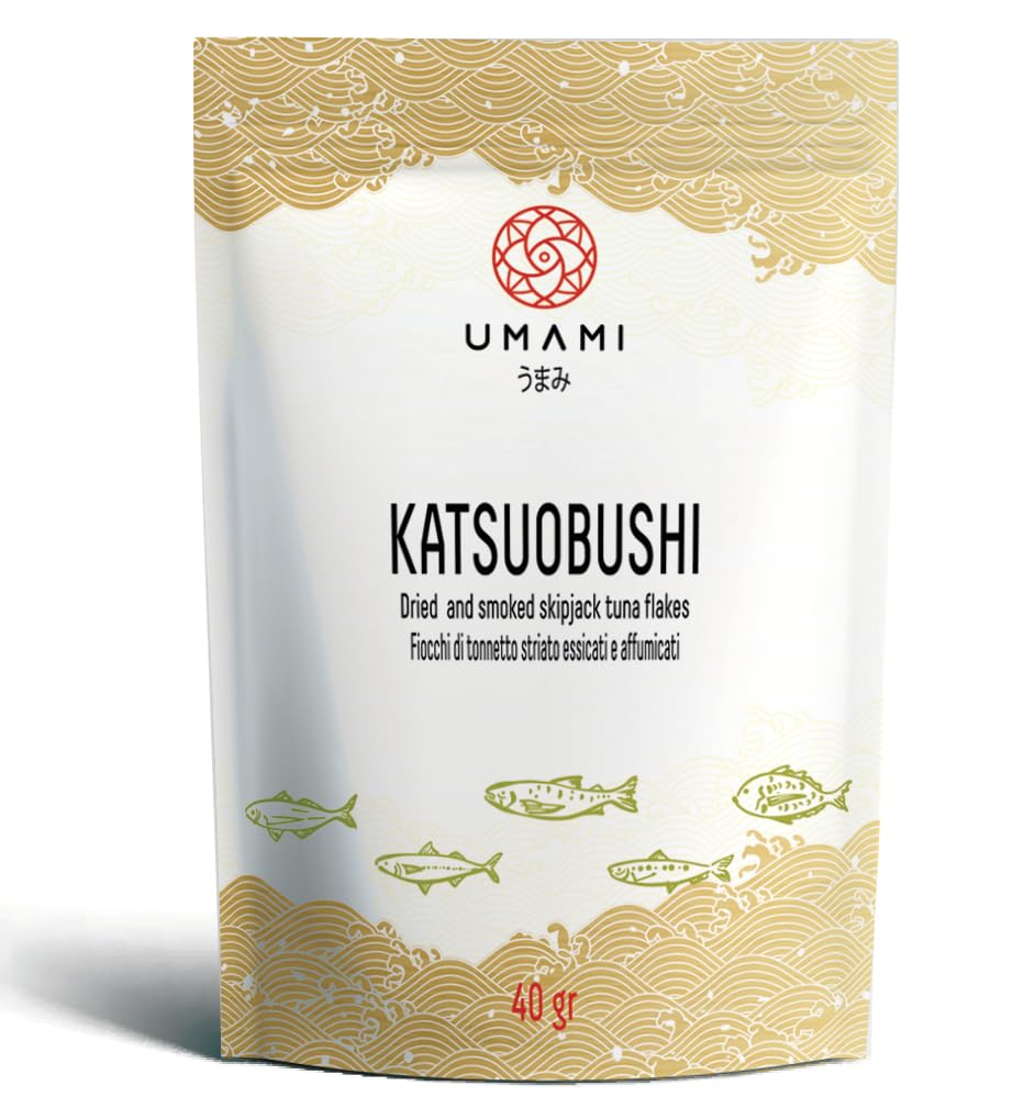 Umami Katsuobushi Bonitoflocken 40g - Authentisches Hanakatsuo - Nachhaltiger Fischfang, Langsam Getrocknet - Ideal für Dashi-Brühe, Takoyaki & Okonomiyaki