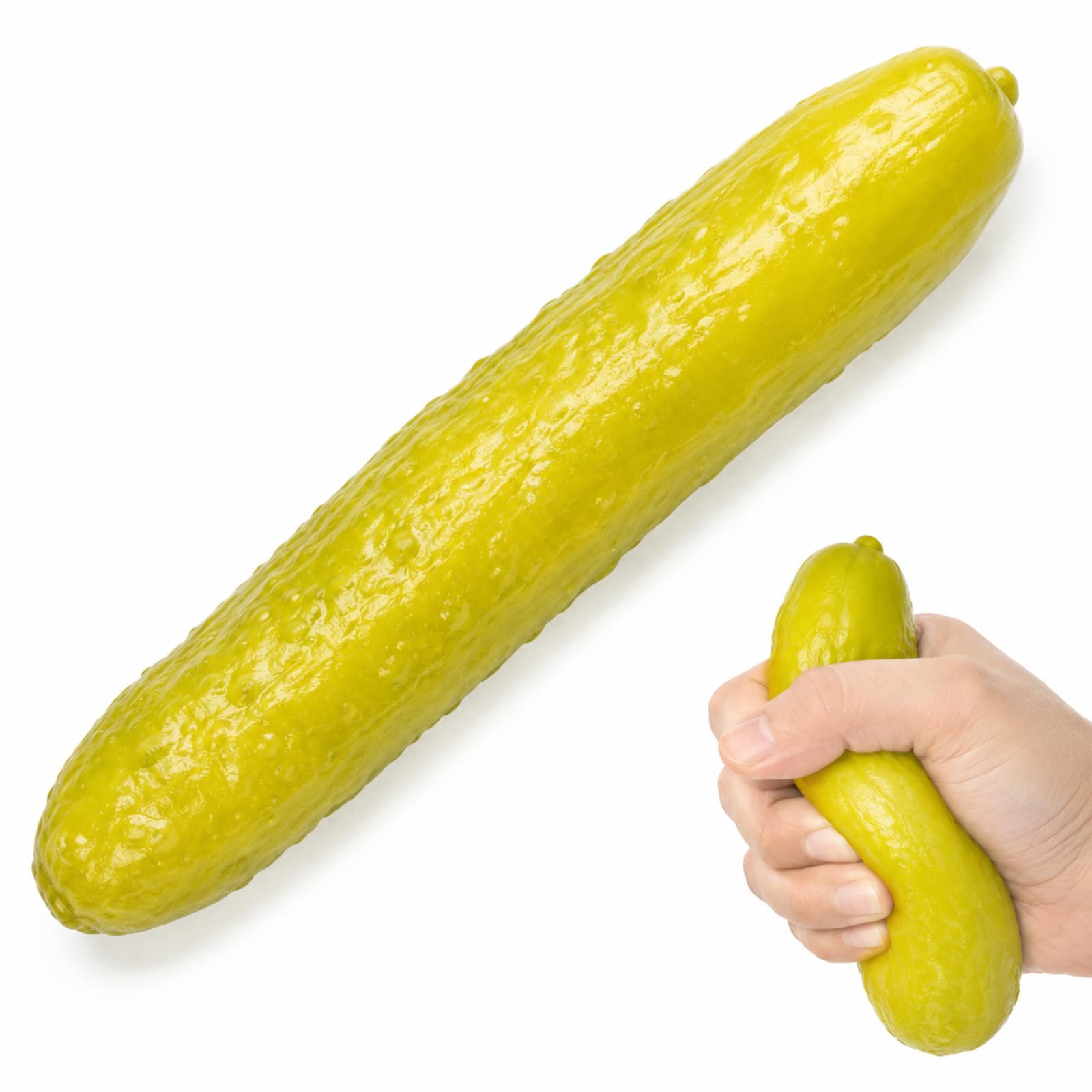 Pickle Squishy, Squishy Pickle Stress Relief, Office Focus Tool, 25cm Elegant Decoration, Stress Management, Travel Companion, Gift for All Ages