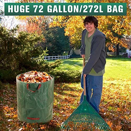 2-Pack 72 Gallons Garden Bag - Reusable Yard Waste Bags, Lawn Pool Garden Waste Bag, Gardening Bags, Leaf Bag Lawn Bags,Leaf Chute For Paper Lawn Bags;Reusable Leaf Bags #TOP5