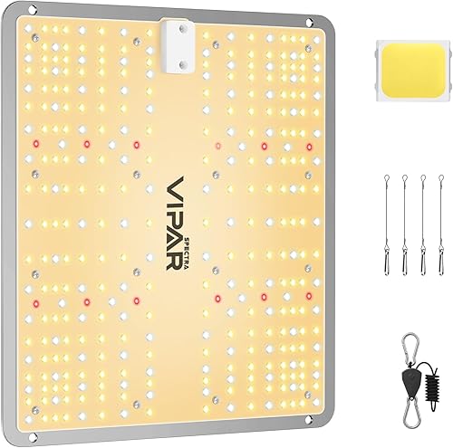 VIPARSPECTRA Luz LED V1000 de crecimiento para plantas de interior, espectro completo regulable de 2 x 2 pies de cobertura para plantas hidropónicas