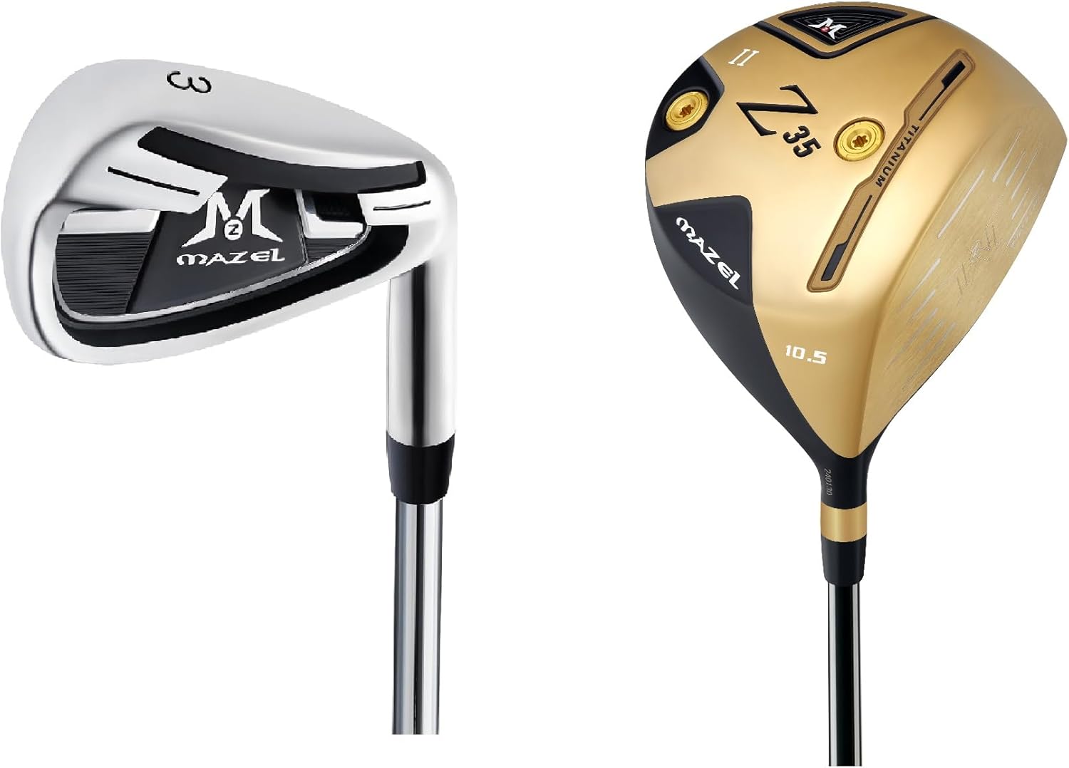 MAZEL Golf Driver Club & Golf Iron,Bundle of 2