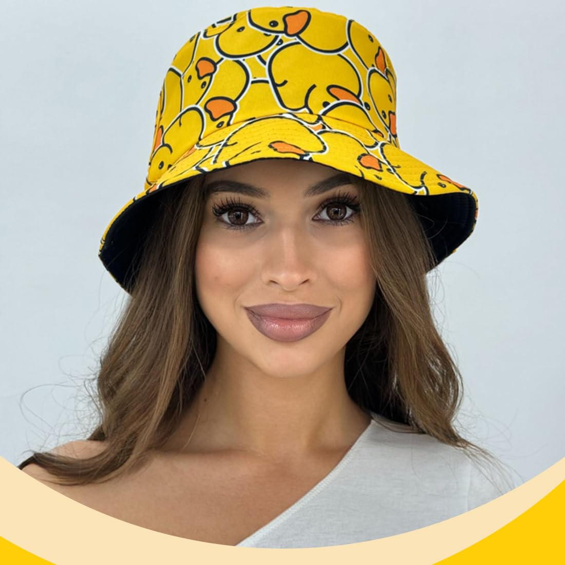 Gorro de pescador con estampado de patos – Gorro bucket reversible para mujeres y hombres, divertido accesorio para festivales, gorro de pesca para ocio y verano