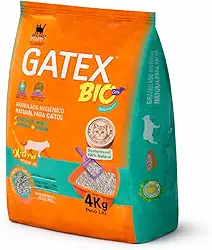 Granulado Higiênico Natural para Gatos, 100% Natural, Biodegradável, Controle de Odores, 4kg
