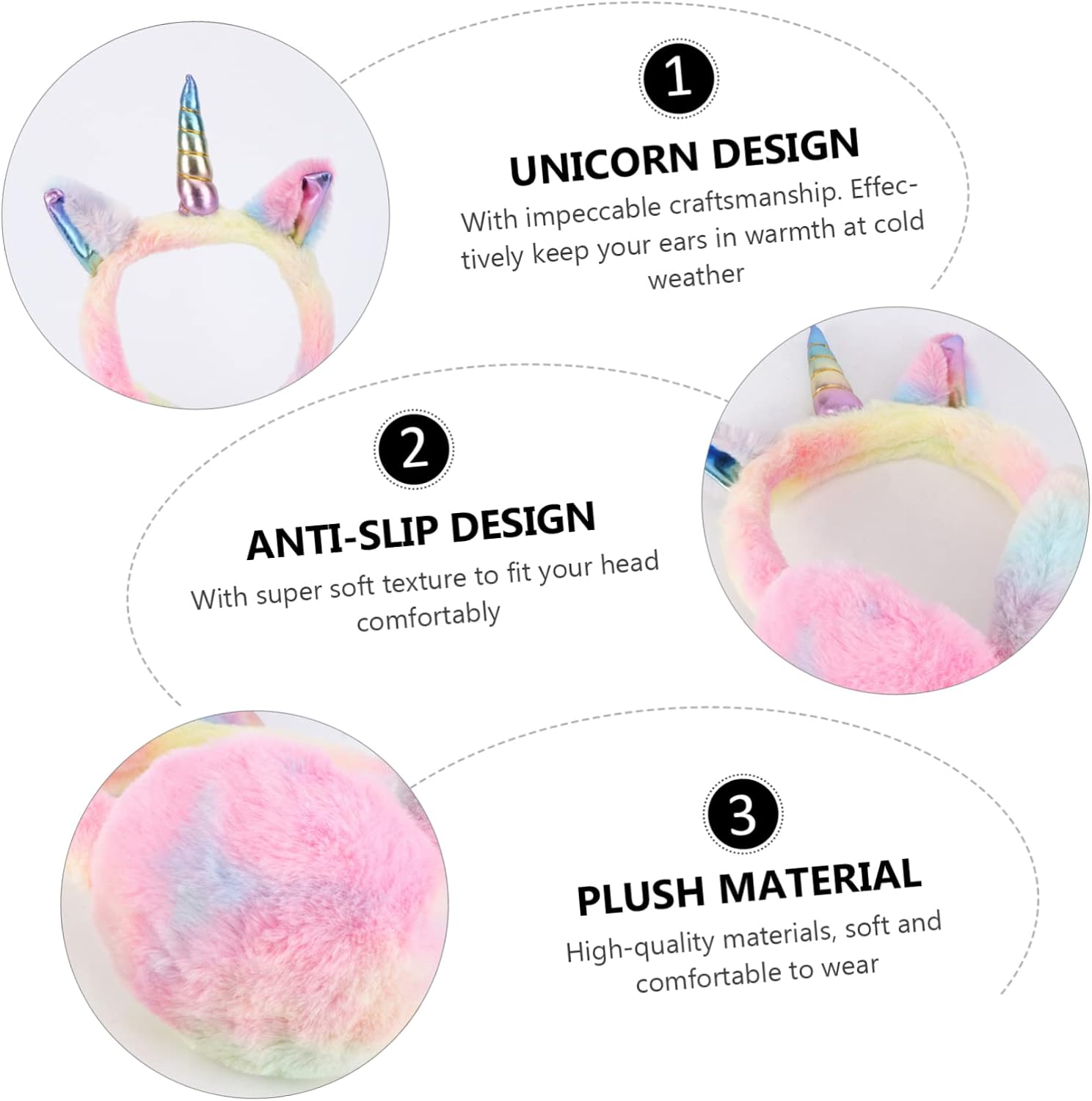 GALPADA 1pc Cartoon Earmuff Plush Ear Cover for Girls Ear Warmers for Christmas and Birthday Cute and Fun Design for Cold Weather