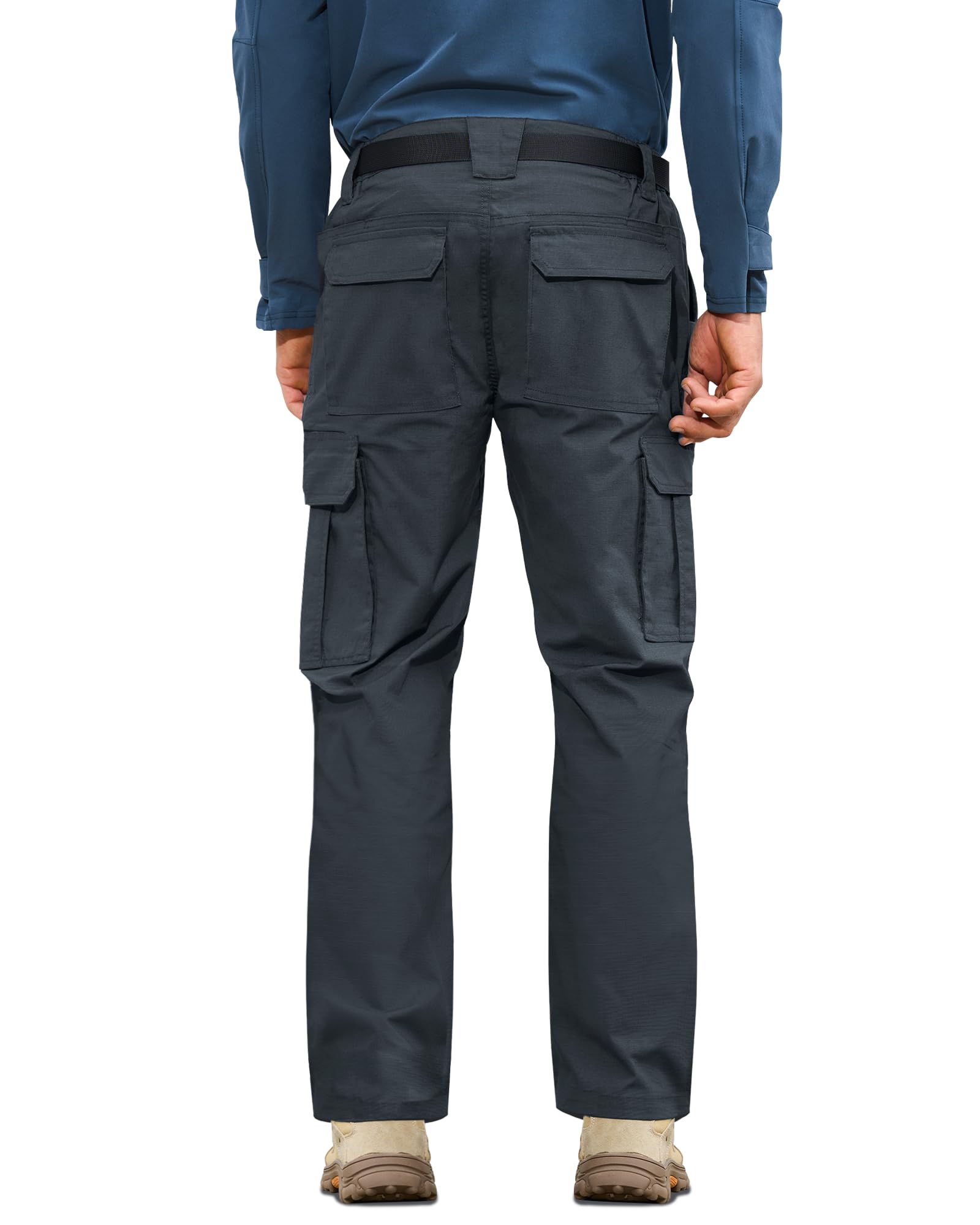 MOURCE Pantaloni da trekking da uomo, idrorepellenti, ripstop elasticizzati, leggeri, per uomo (senza cintura)
