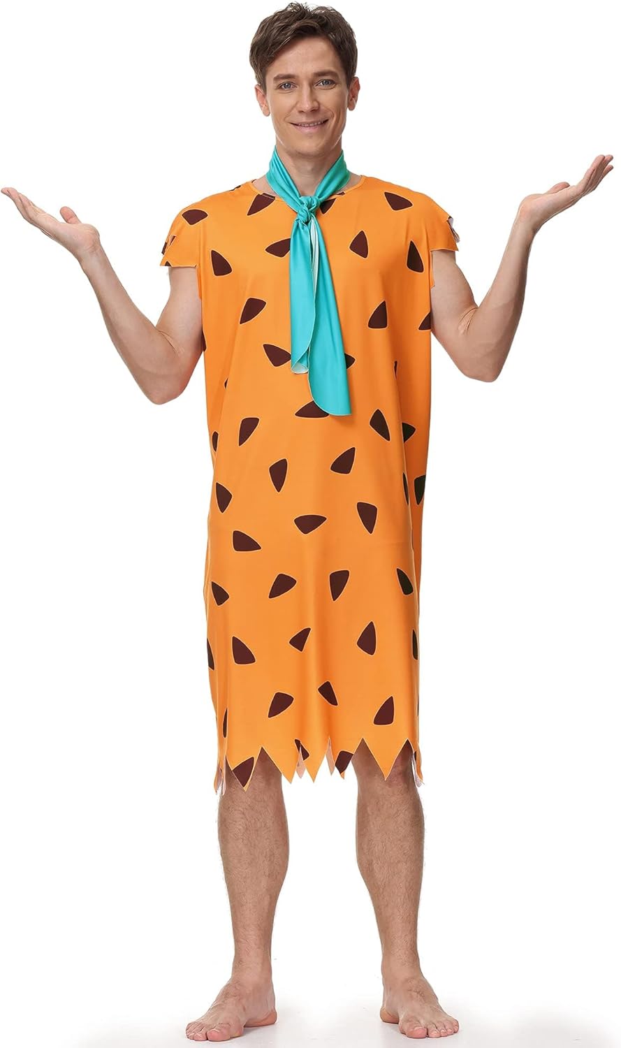 Arvilhill Men Fred Costume Halloween Adult Classic Caveman