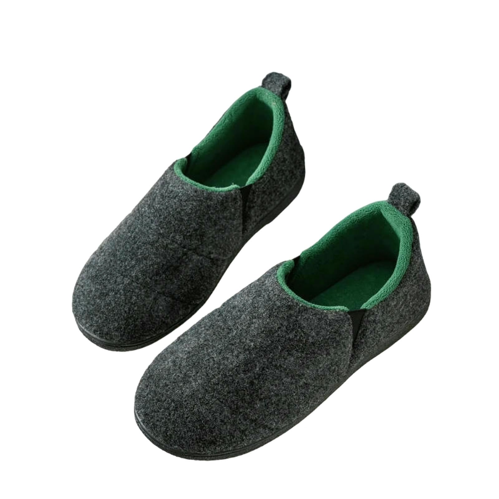 WANGSHUO Pantofole da Donna Invernali Calde Pannelli Uomo Non Slip Comodi Casual Interni E Esterni Peluche Scarpe Letto Uomo-grigio-42-43