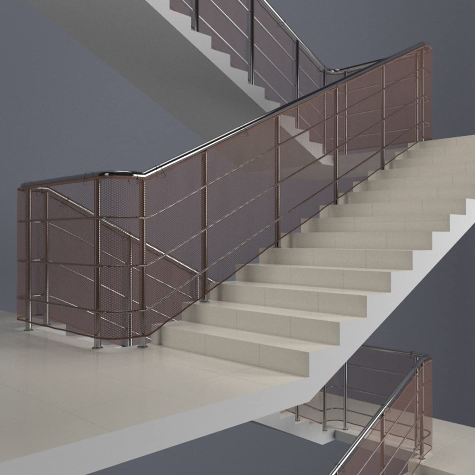 Sicherheitsnetz Einfach Aufzustellendes Haustier-Katzen-Zaunschutznetz Balkonfenstertreppen-Fallschutznetz, Lochabstand 0,5 cm, Braun (Size : 300x78cm)