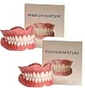 Cvioert Dentures, Cvioert Premium Dentures, Silicone Dentures To Fit Over Existing Teeth, Snap On Veneers Teeth, Premium Dentures Full Set For Men And Women (2pcs)