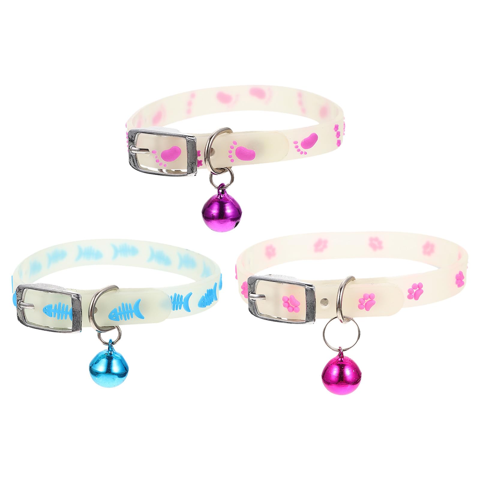 Collar antipérdida gato silicona transpirable y collar fluorescente perro