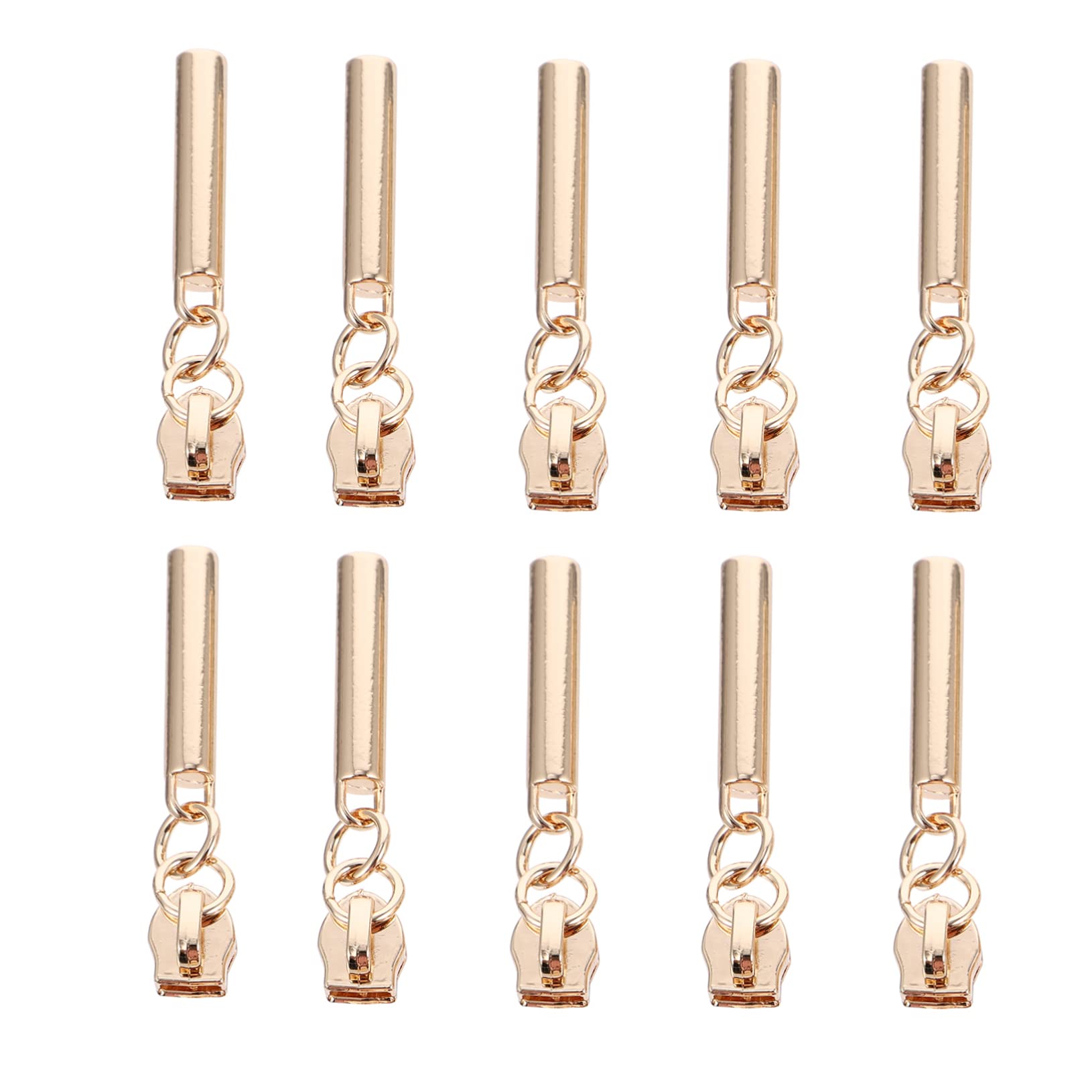 KALLORY 10 Pcs Zinc Alloy Zipper Pulls DIY Replacement Zipper Heads for Bags Luggage Clothing Durable and Practical for Backpacks Gym Bags and Travel Gear