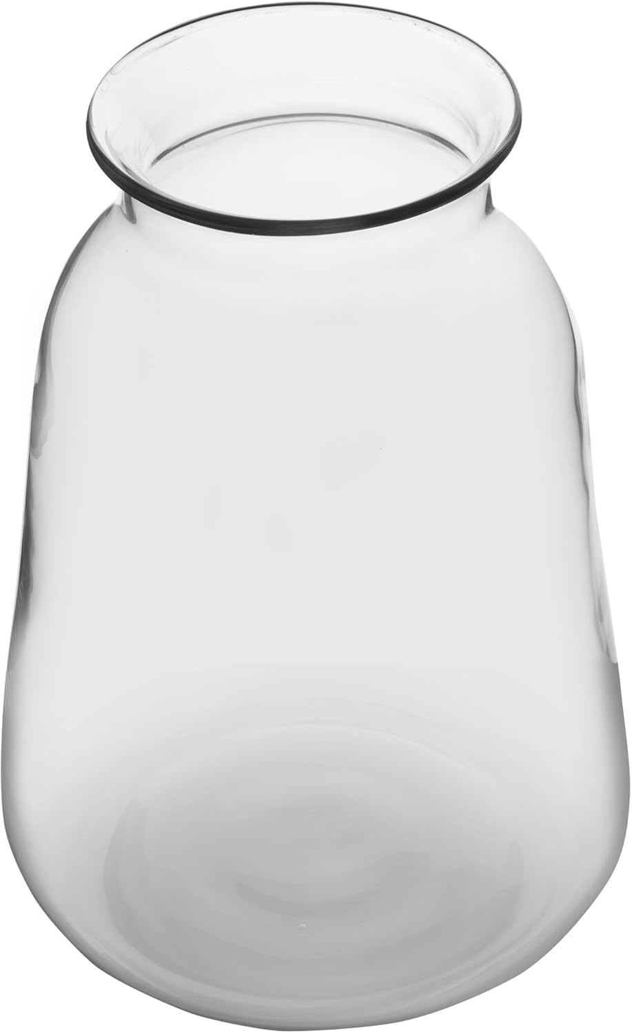 Elements 12 Inch Clear Glass Milk Bottle Vase - Large Farmhouse Flower Vase for Home Decor, Dried Flowers, Faux Floral Arrangements, Country Style Room Decor, 12 in H x 8.75 in Diameter