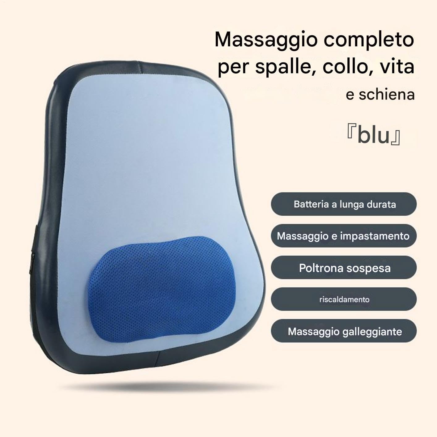 Massaggiatore Schiena Per Sedia, Massaggiatore Collo Con Calore
