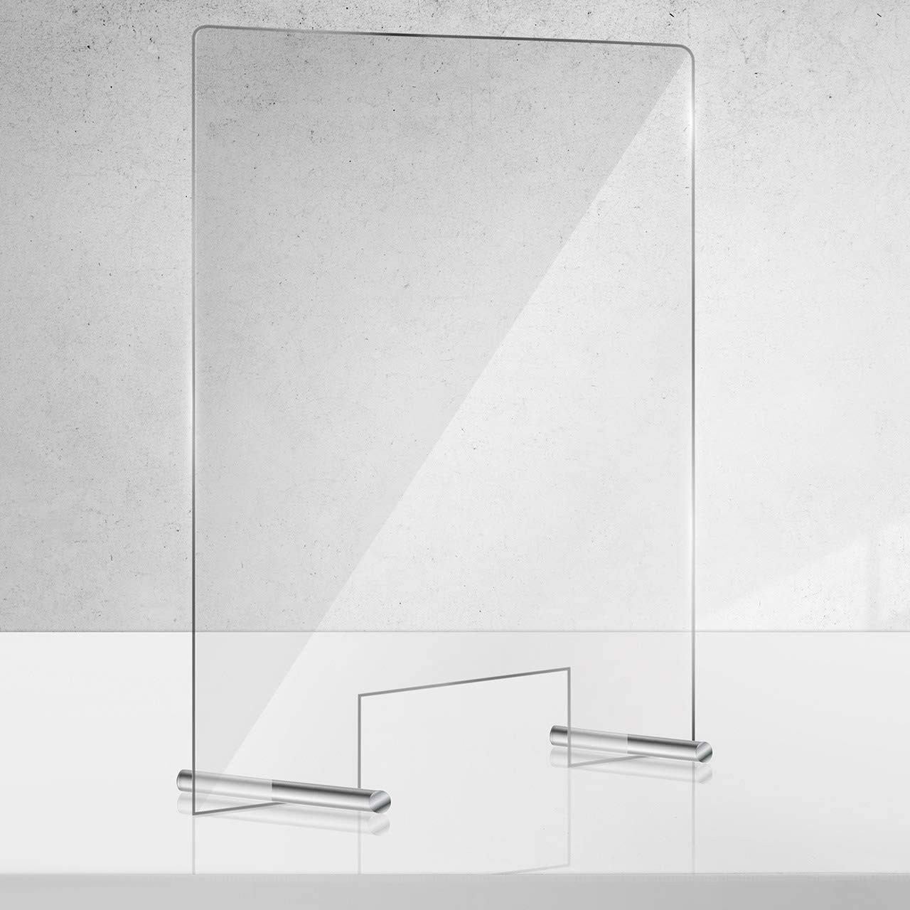 Manschin-Laserdesign Spuckschutz Acrylglas Niesschutz Spuckschutz Thekenaufsteller (750x890mm Hochformat)