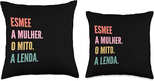 Miniatura 3 de Funny Portuguese First Name Design - Esmee Throw Pillow