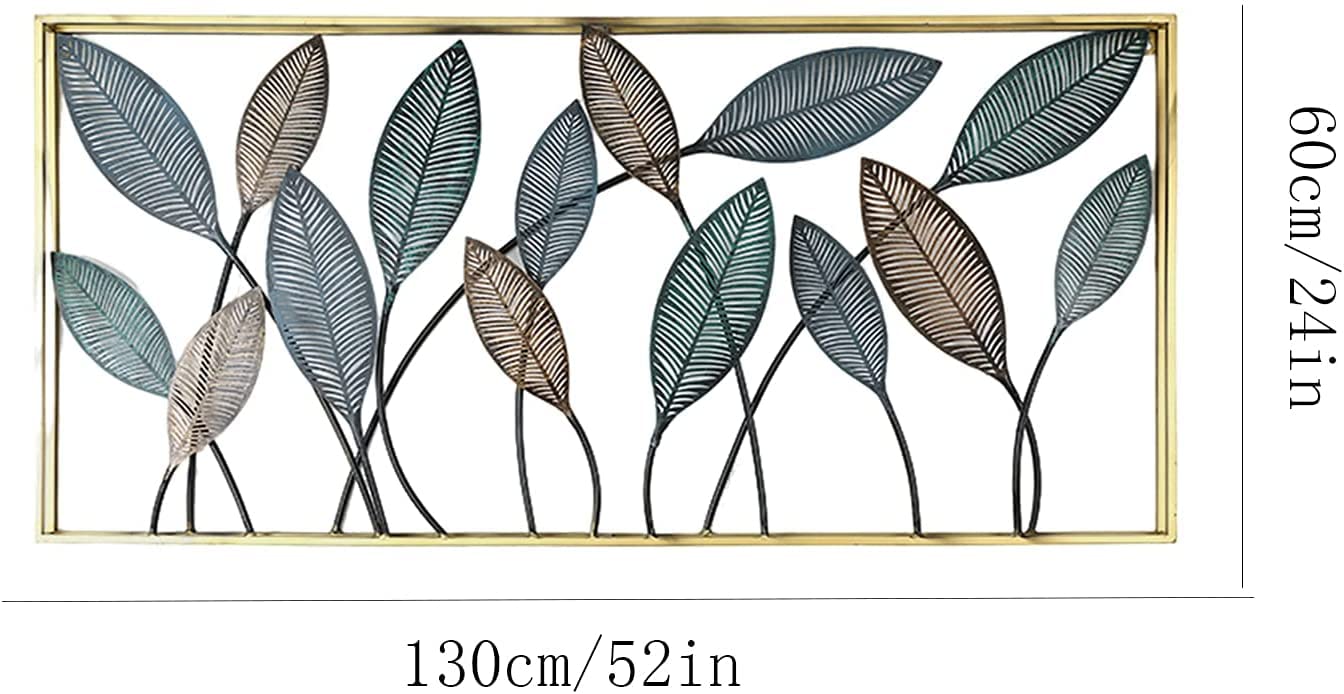 Décoration Murale Feuilles 3D Dorées – Sculpture Métal Minimaliste Élégante 24x17 Cm, Style Moderne Scandinave