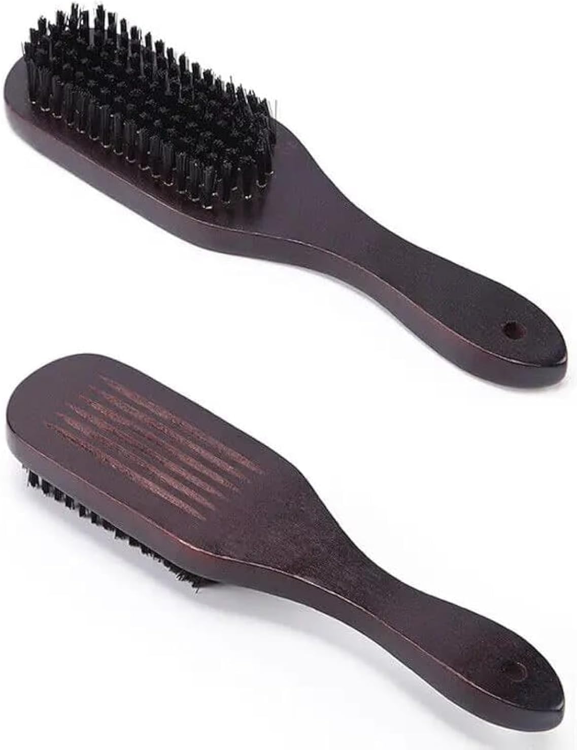 Bliss- Tan Wood Medium Soft Bristle Hair Brush
