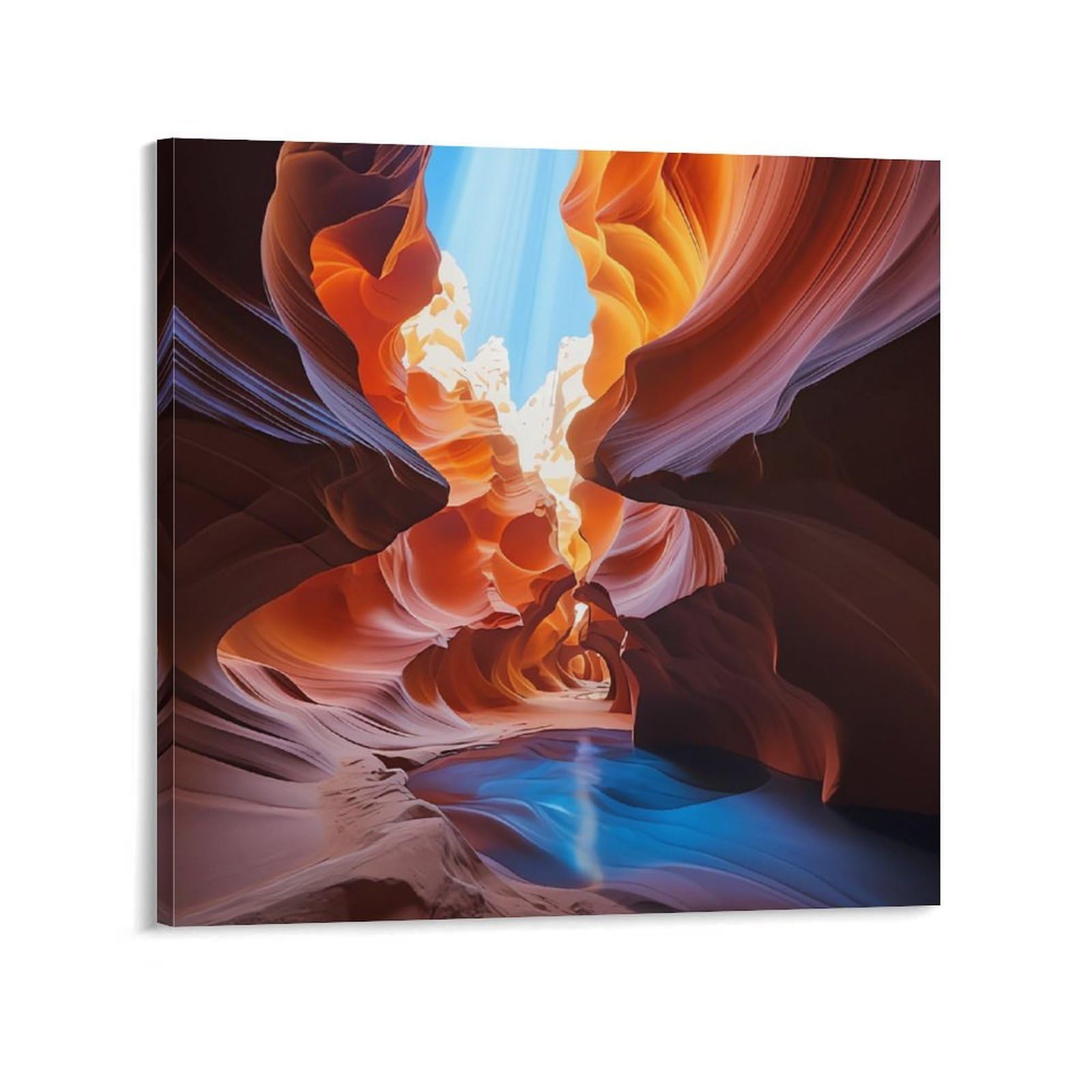 Antelope Canyon Canvas Wall Art for Bedroom 20x20inch(50x50cm) Canvas Prints Artwork for Walls Modern Picture Artwork Painting for Living Room Aesthetic Wall Paintings for Bathroom Kitchen Office Deco