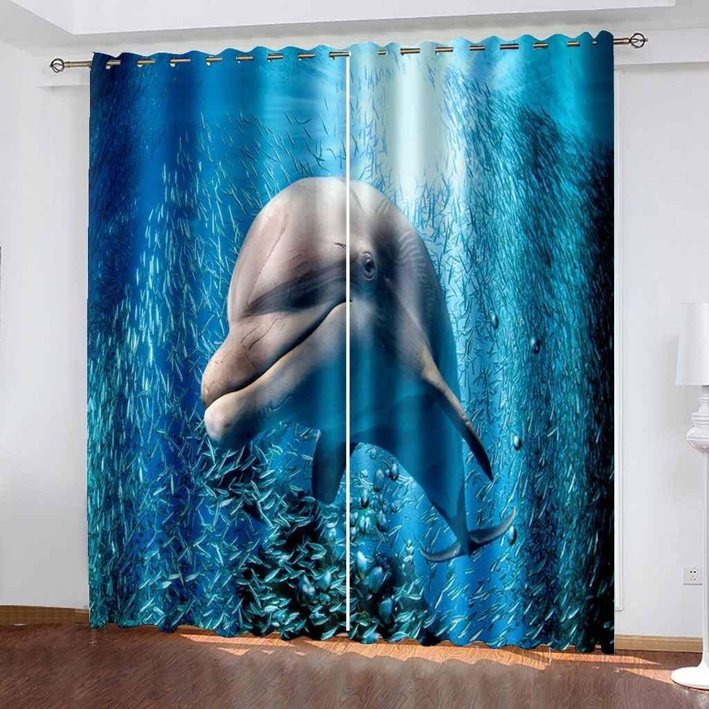 Rideaux occultants 3D dauphin avec isolation thermique maximale