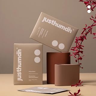 Justhuman Peace Mask, Made in Korea, Neurocosmetic Restorative Sheet Mask for Calming, Hydrating & Brightening Skin | Glut... Price In India