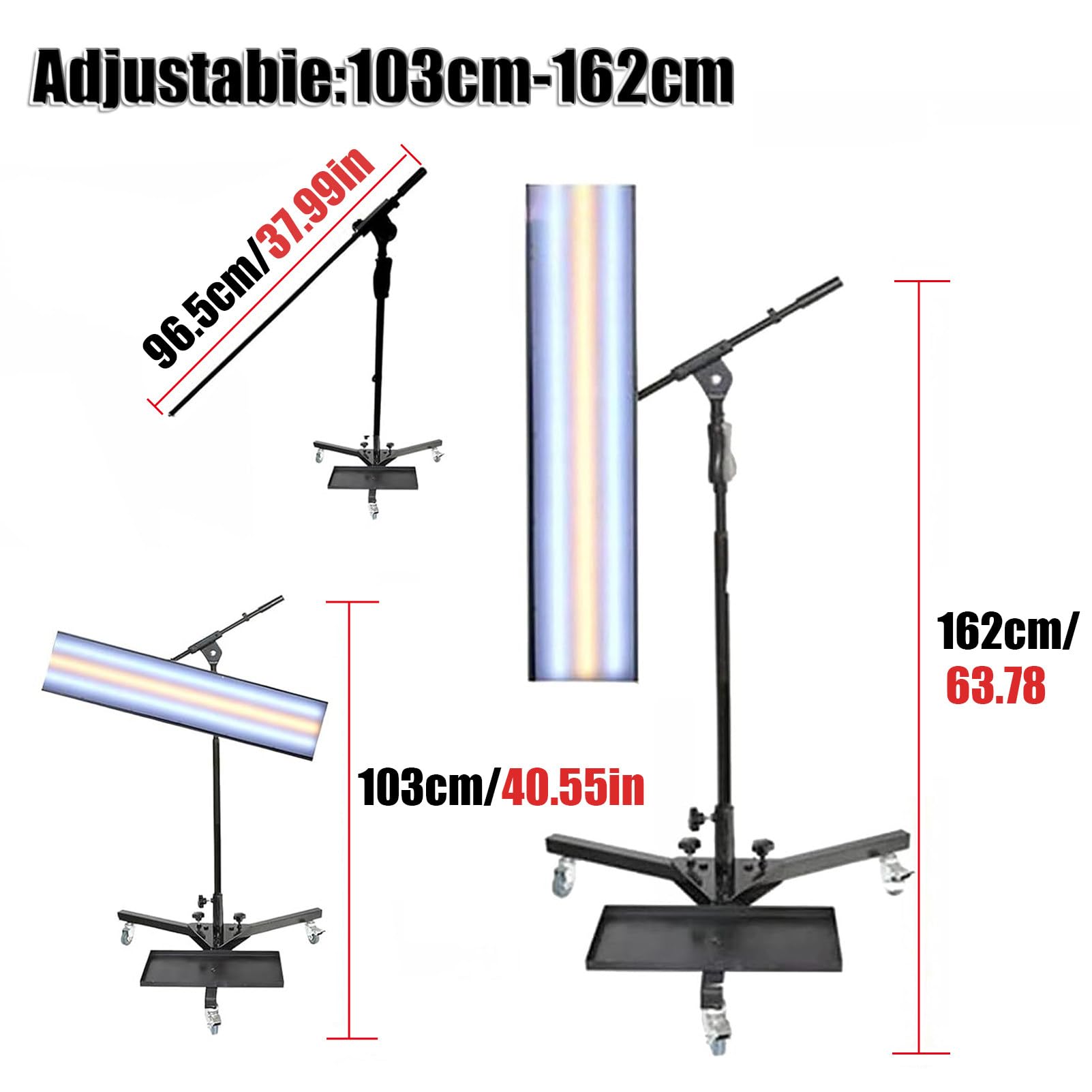 Luce Per Riparazione Ammaccature Auto PDR, Luce Per Linea Di Riflessione Ammaccature LED Regolabile A 6 Colori Per Auto Con Staffa, Rimozione Ammaccature Senza Verniciatura Per Carrozzerie E Fai Da Te