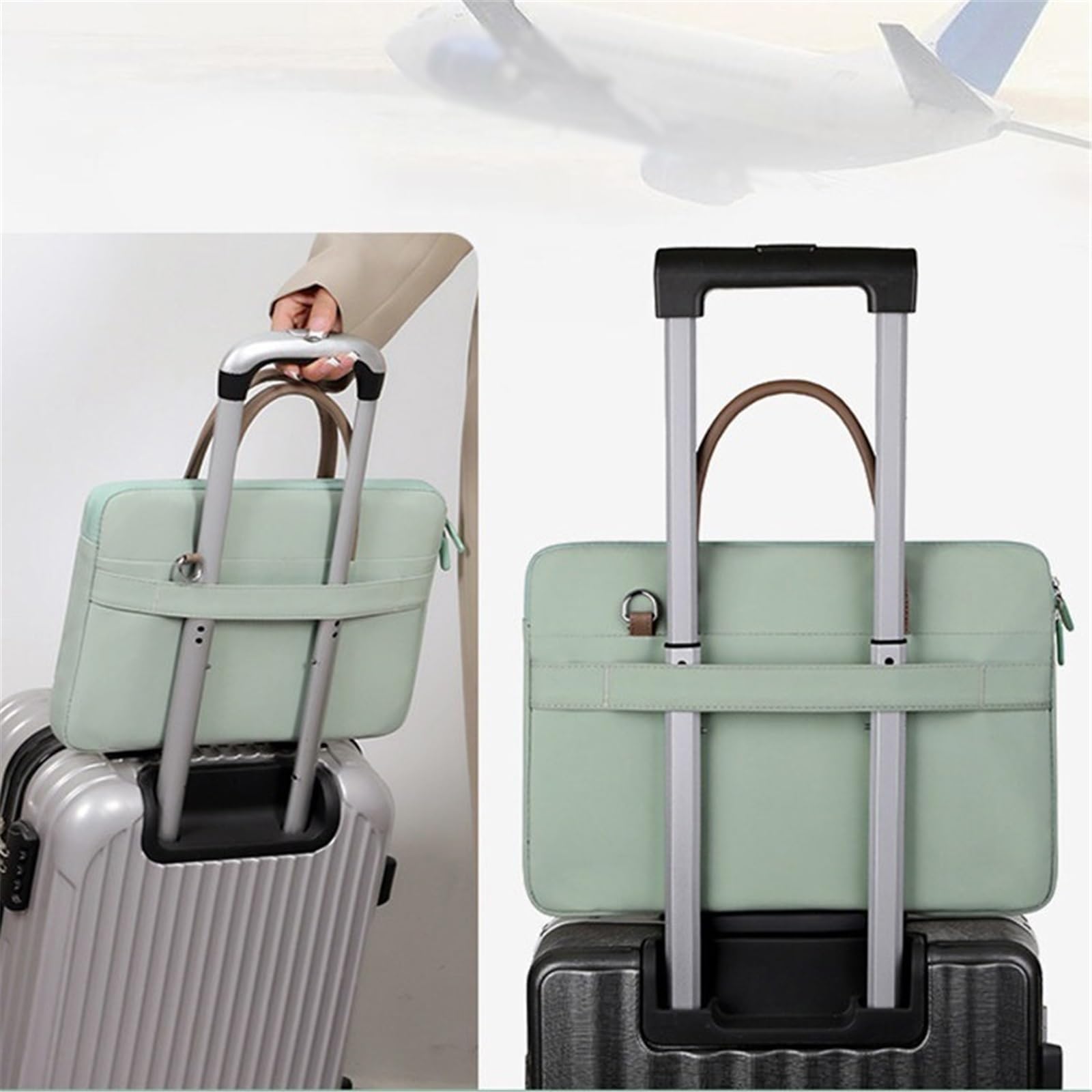 Per l'ufficio Borsa a tracolla for laptop in tessuto Oxford. a for a for affari/viaggi Portatile e facile da riporre(Grijs,M)