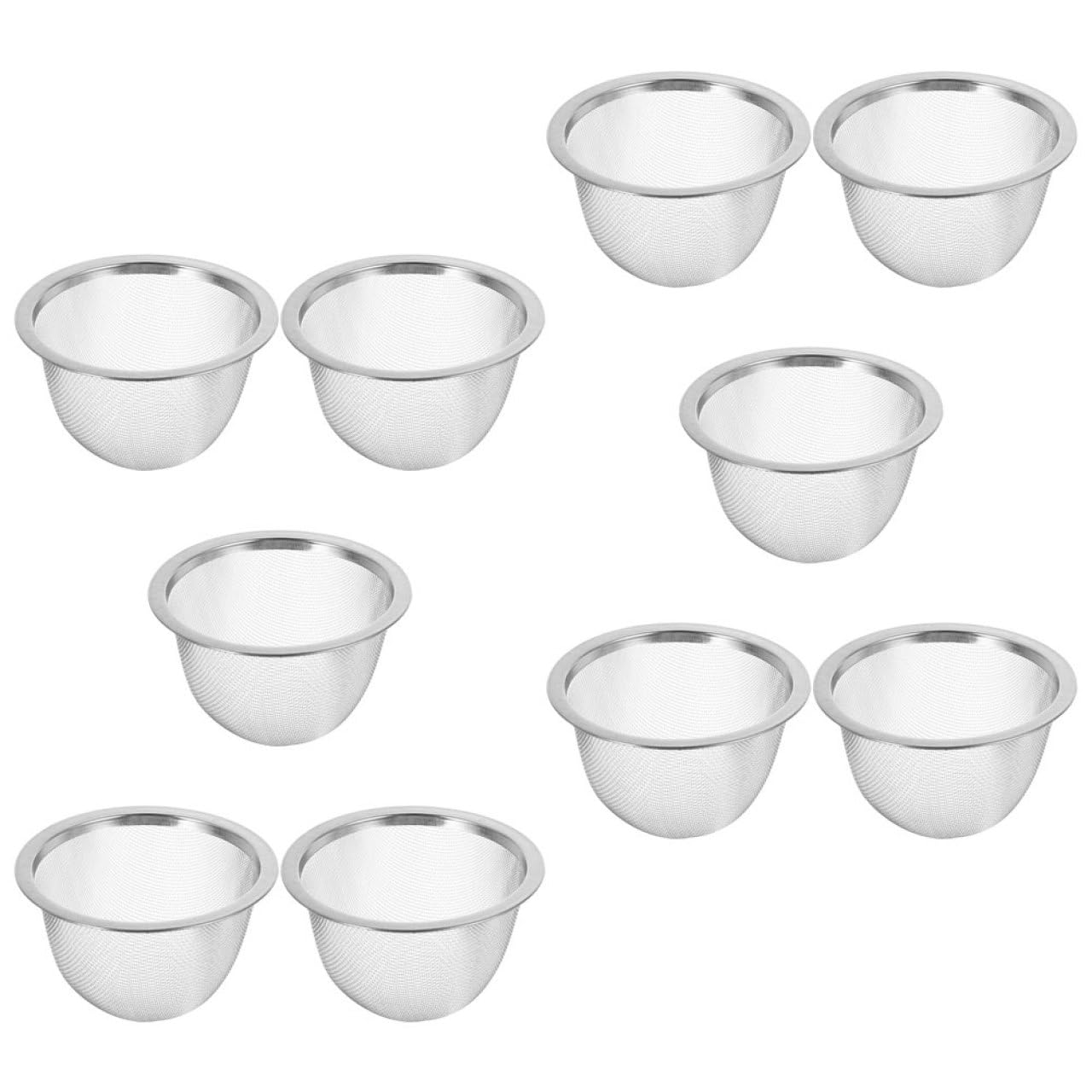 IMIKEYA 10 Stück Edelstahl Teefilter mit Feinem Sieb nicht Verformbar Teekannenzubehör für Losen Tee für Tee Tassen und Teekannen