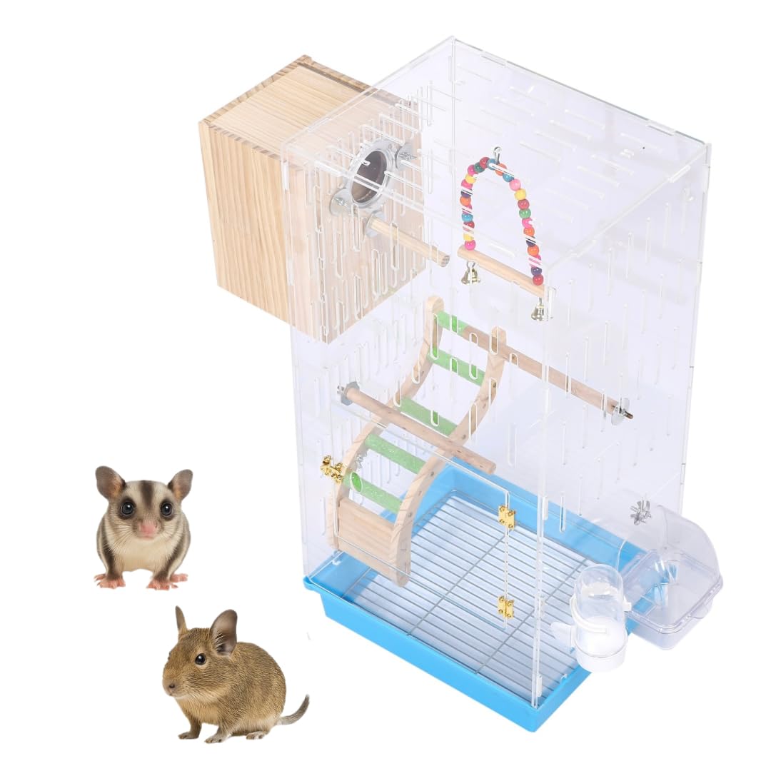 60L アクリルとガラスのカスタム小動物ケージ　フクロモモンガ等 Amazon | HaNaRuNa アクリル ケージ アクリルルーム フクロモモンガ