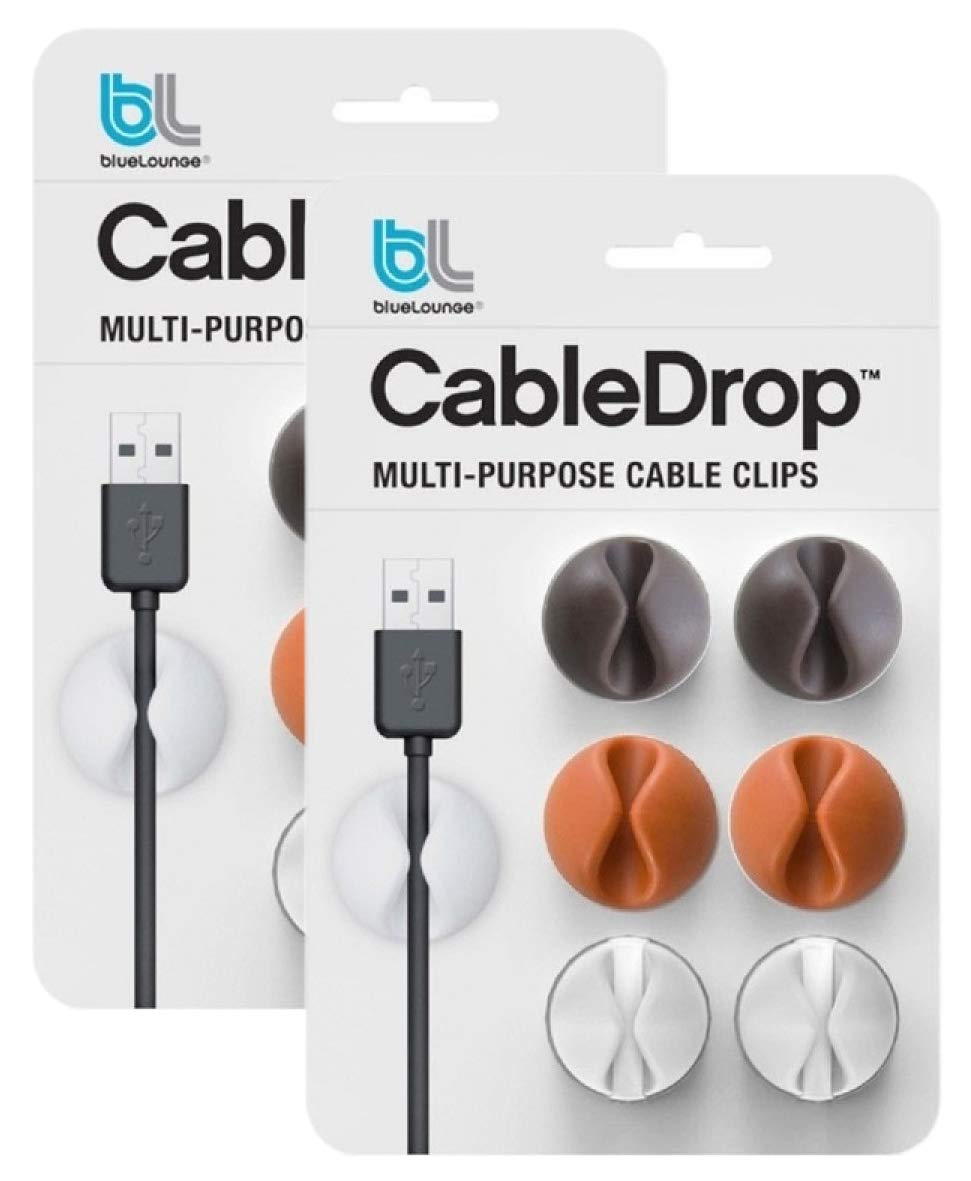 Bluelounge CableDrop, 6pcs - Muted Colors (2 Packs)