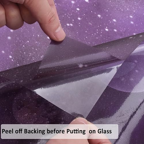 Vista 30 de Película de privacidad para ventana, geometría irregular blanca, película de vidrio no adhesiva, película de vidrio de adherencia estática, rechazo