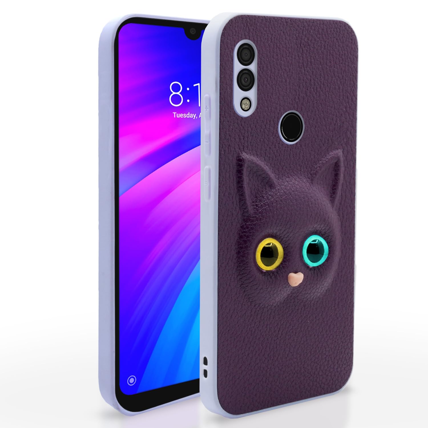 Pikkme Mi Redmi 7 / Redmi Y3 Back Cover for Girls | Cute Cat Leather Finish | Soft TPU | Case for Mi Redmi 7 / Redmi Y3 (Purple) (B0BL6WWB5Q) Amazon Price History, Amazon Price Tracker