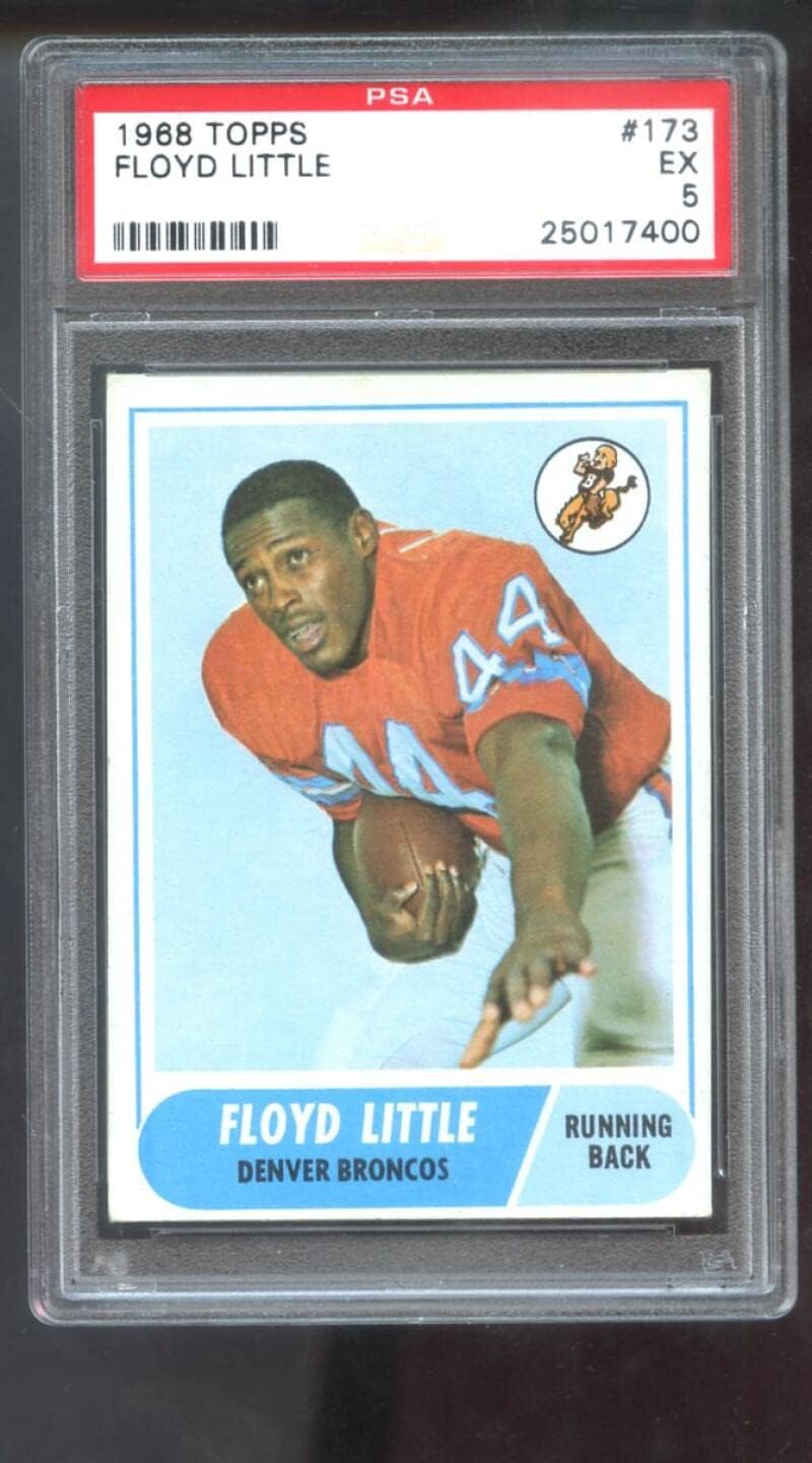 1968 Topps #173 Floyd Little ROOKIE RC PSA 5 Graded Football Card NFL Denver Broncos