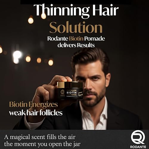 Miniatura 2 de Biotin - Pasta de arcilla con textura de crema mate, crema espesante de alta calidad, sujeción media y soporte para el crecimiento del cabello para