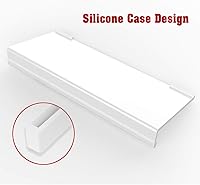 Vista 5 de Mini soporte para teclado de computadora, 11.8 x 5.1 pulgadas, soporte de teclado acrílico para 78 teclas, compacto universal, con tira de silicona