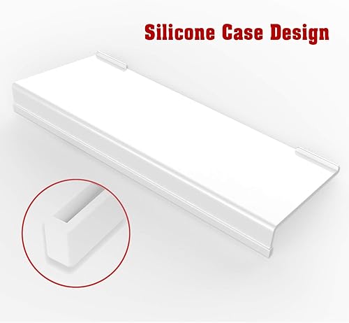 Miniatura 5 de Mini soporte para teclado de computadora, 11.8 x 5.1 pulgadas, soporte de teclado acrílico para 78 teclas, compacto universal, con tira de silicona