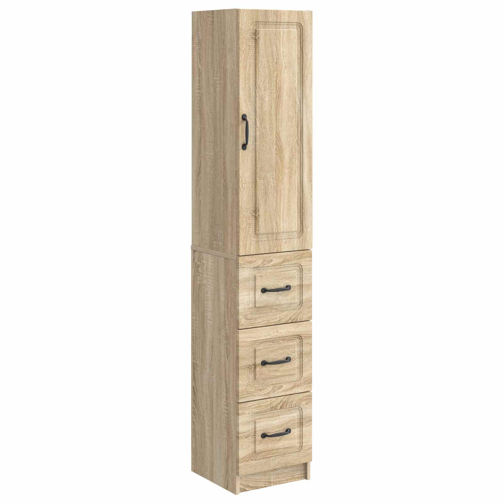 2-teiliges Schrank-Set 33 x 34,5 x 87 cm aus technischem Holz Eiche