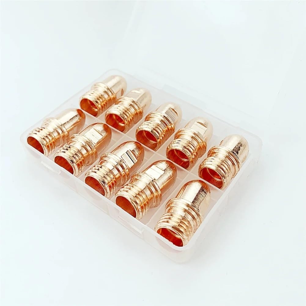 PD0101 końcówka (1.1 1.4 1.7 1.9mm) 10 sztuk i PR0101 elektroda 10 sztuk A101 A141 do palnika do cięcia plazmowego typu Trafimet części eksploatacyjne (Color : PD0101-19 1.9mm)