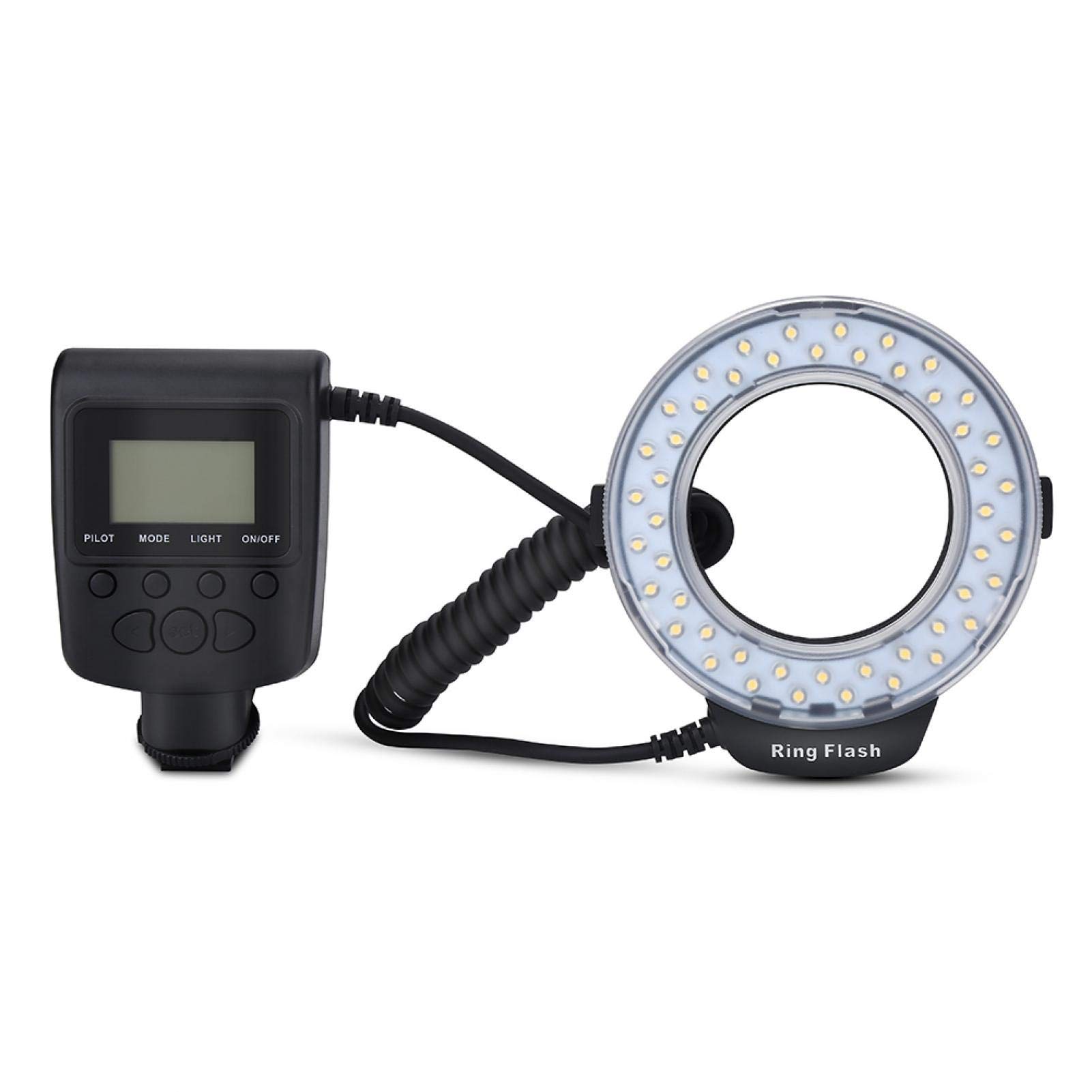 Flash anular de alto rendimiento con luz de relleno portátil, perfecto para los amantes de la fotografía