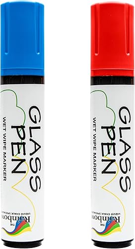 Marcador de pintura líquida para bolígrafo de vidrio: bolígrafos de escritura de vidrio y marcadores de pintura con tinta lavable y borrable,