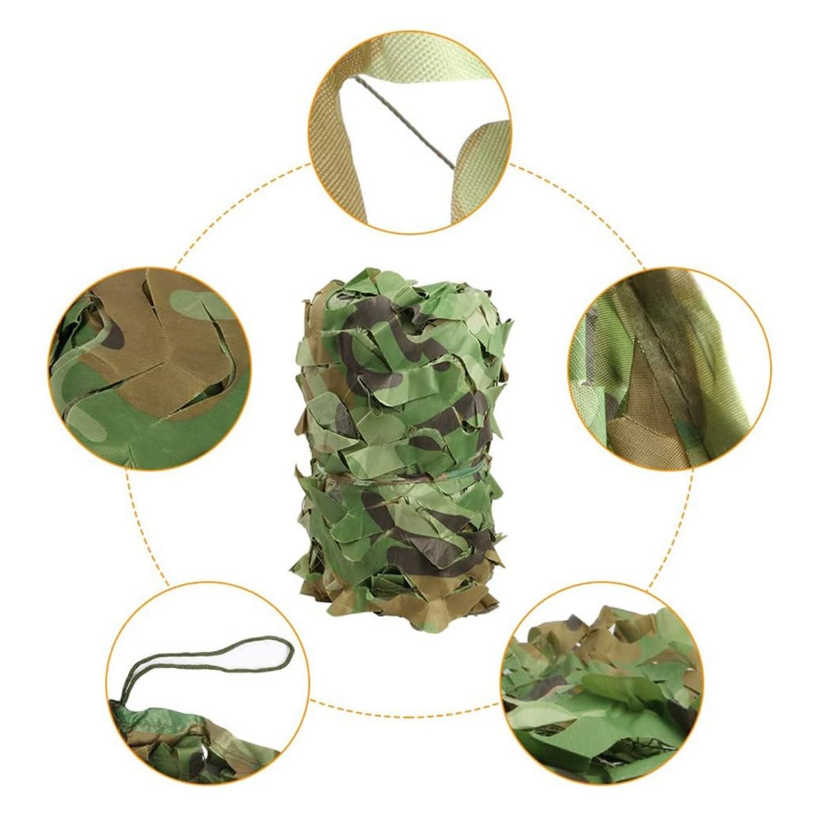 Red de Camuflaje - Camouflage Netting para Observación de Aves Caza y Decoración de Interiores Estilo Militar Malla Resistente