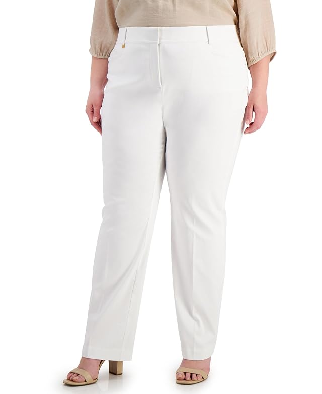 Plus Petite Plus Size Tummy Control Curvy-Fit Pants