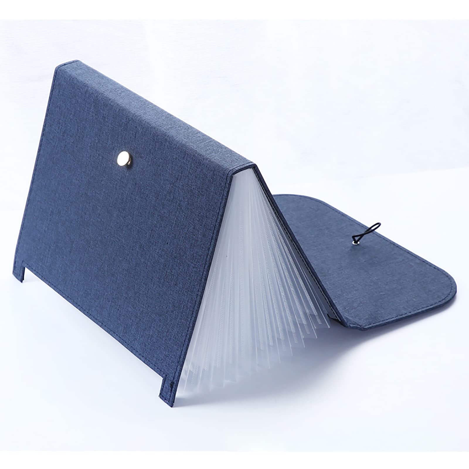 Portafoglio for contanti con busta in pelle, cartella porta documenti in pelle, custodia for busta in pelle, borsa for documenti con 13 scomparti, organizer multistrato per(Gray)