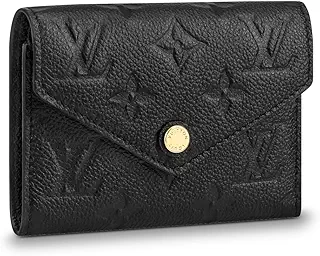 [LOUIS VUITTON(ルイヴィトン)] M64060 ポルトフォイユ・ヴィクトリーヌ モノグラム・アンプラント スナップ フラップ ウォレット 2つ折り 財布 小銭入れ 付き ノワール ブラック レディース 純正 化粧箱 ショップバッグ 付き